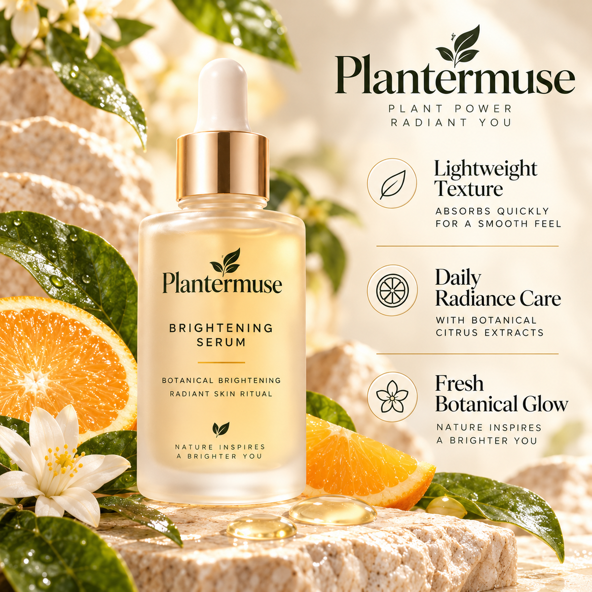 Plantermuse Brightening Serum – Lightweight Daily Radiance Care