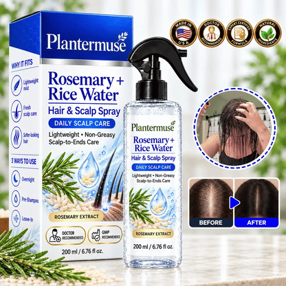 Plantermuse®Refreshing Rosemary & Rice Water Hair & Scalp Spray