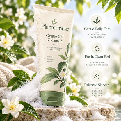 Plantermuse Gentle Gel Cleanser – Daily Refreshing Facial Cleanser