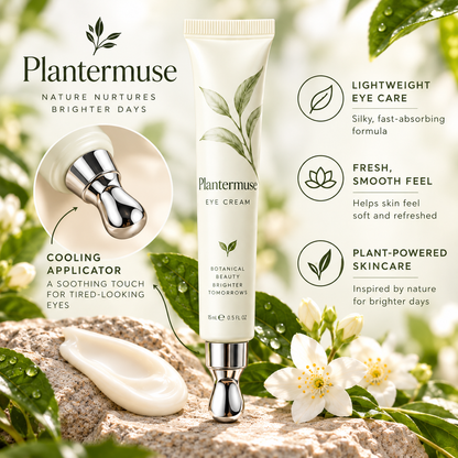 Plantermuse Eye Cream – Cooling Applicator for Fresh, Smooth-Looking Eyes