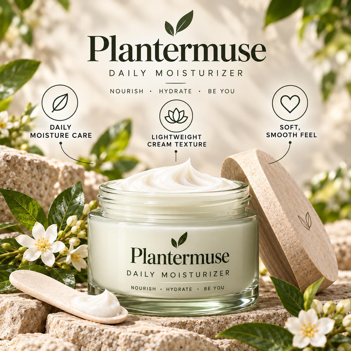 Plantermuse Daily Moisturizer – Lightweight Hydration for Soft, Smooth-Looking Skin