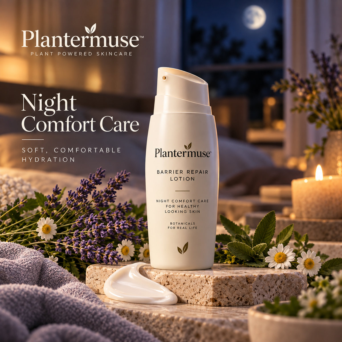 Plantermuse Barrier Repair Lotion – Comforting Night Moisture Care for Soft, Smooth-Looking