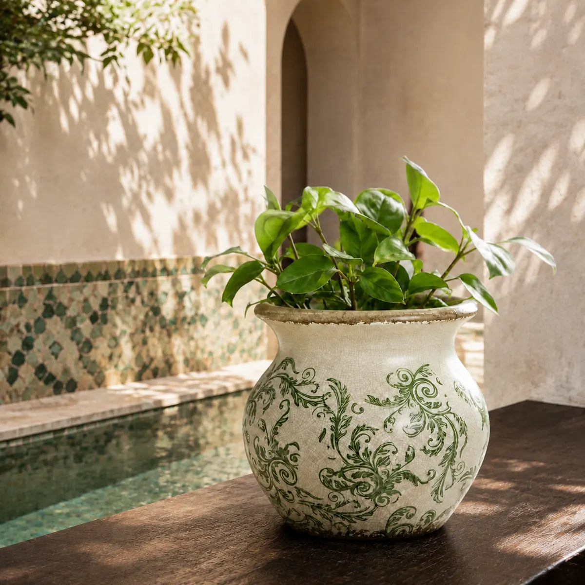 Plantermuse Vintage Crackle Glaze Ceramic Planter