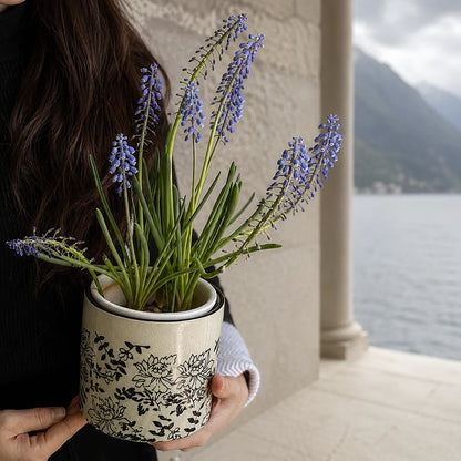 Plantermuse Vintage Floral Chinoiserie Ceramic Planter