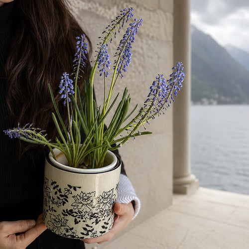 Plantermuse Vintage Floral Chinoiserie Ceramic Planter