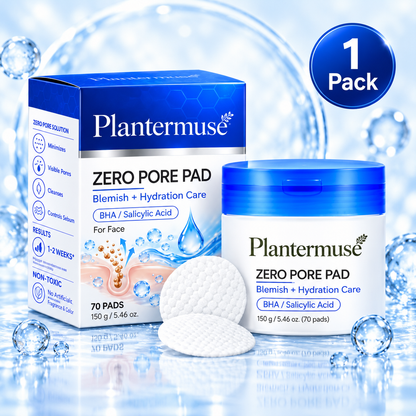 Plantermuse®Zero Pore Pads – Dual-Texture AHA + BHA Pore Care Pads