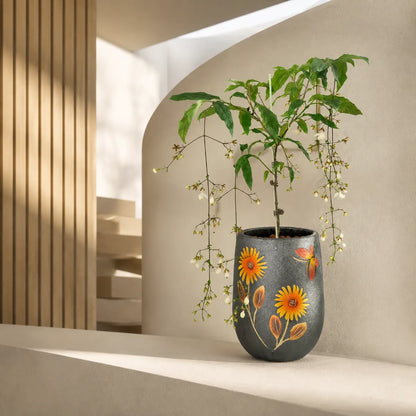 Plantermuse Hand-Painted Sunflower Ceramic Planter