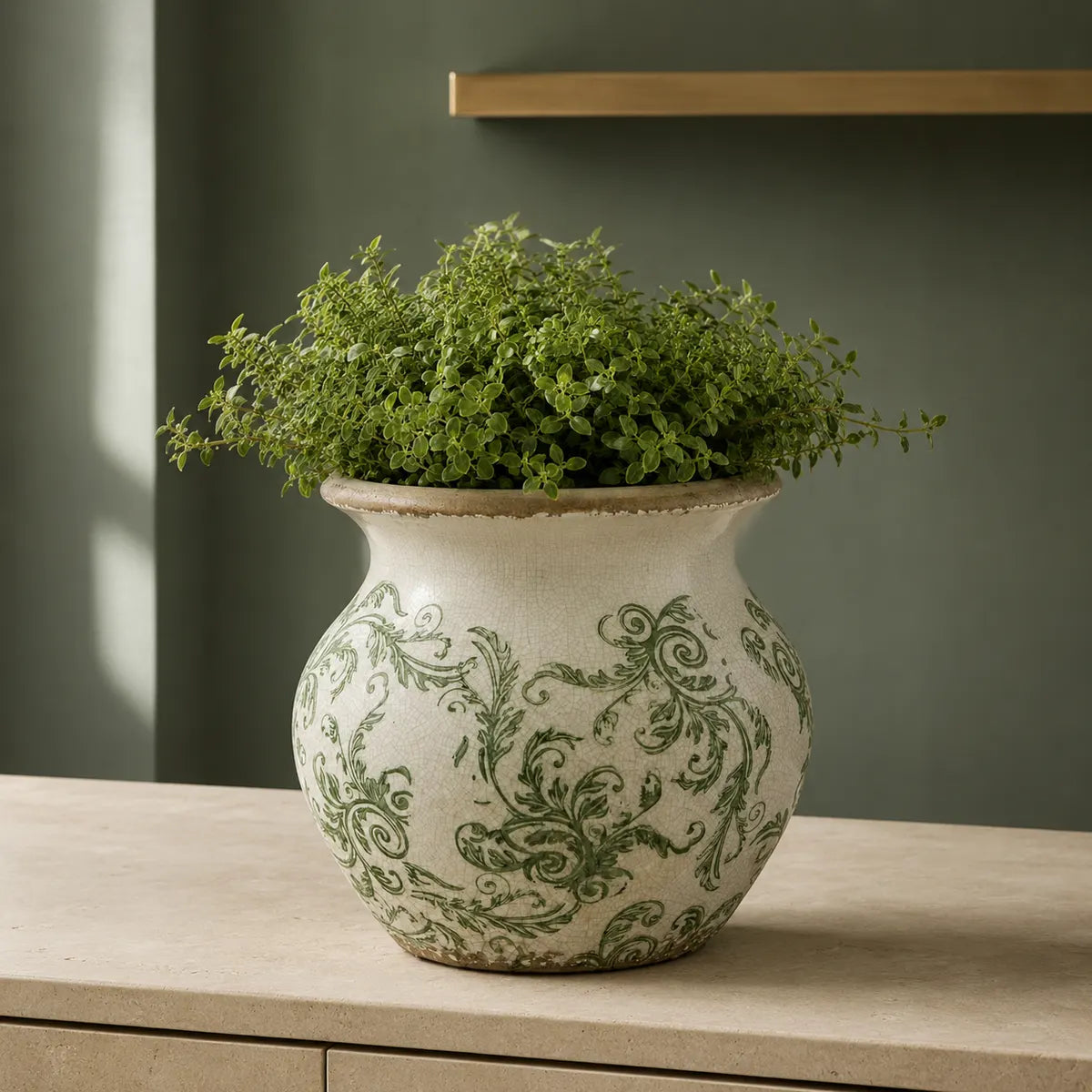 Plantermuse Vintage Crackle Glaze Ceramic Planter