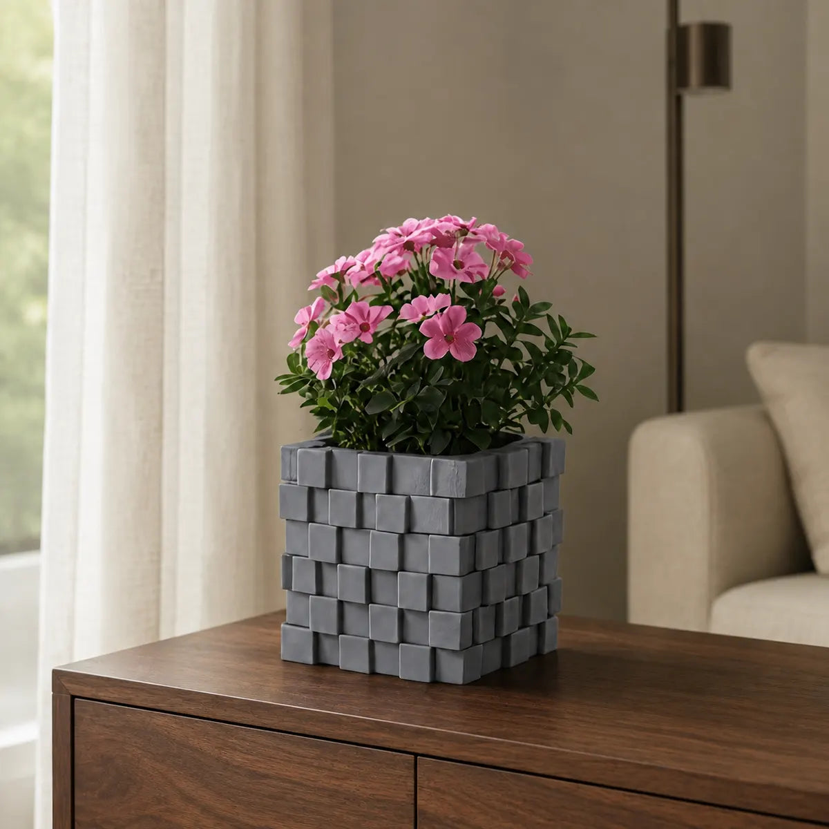 Plantermuse 3D Printed Pixel Cube Planter