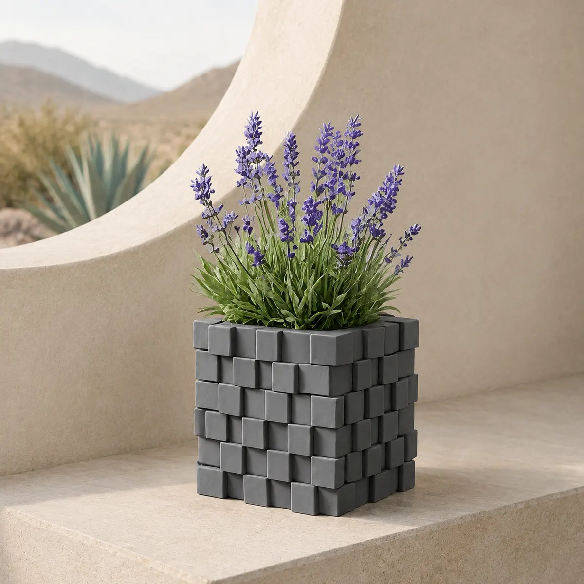 Plantermuse 3D Printed Pixel Cube Planter