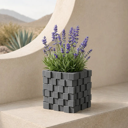 Plantermuse 3D Printed Pixel Cube Planter