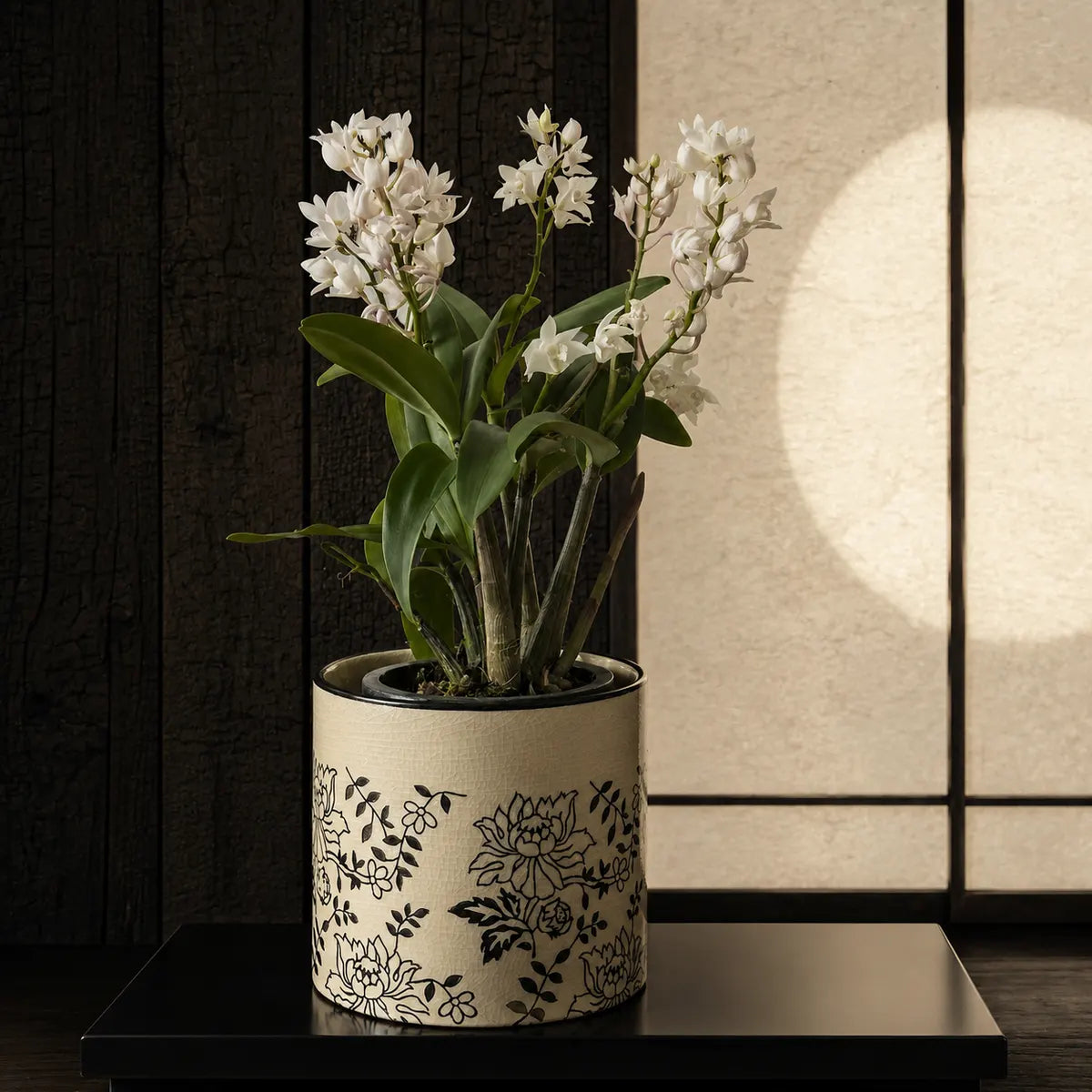 Plantermuse Vintage Floral Chinoiserie Ceramic Planter