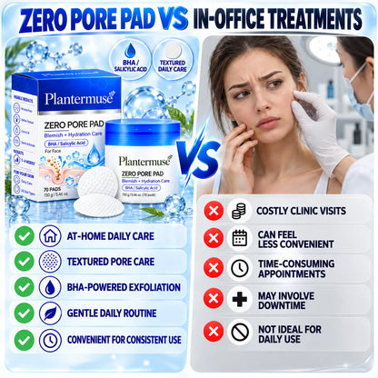 Plantermuse®Zero Pore Pads – Dual-Texture AHA + BHA Pore Care Pads