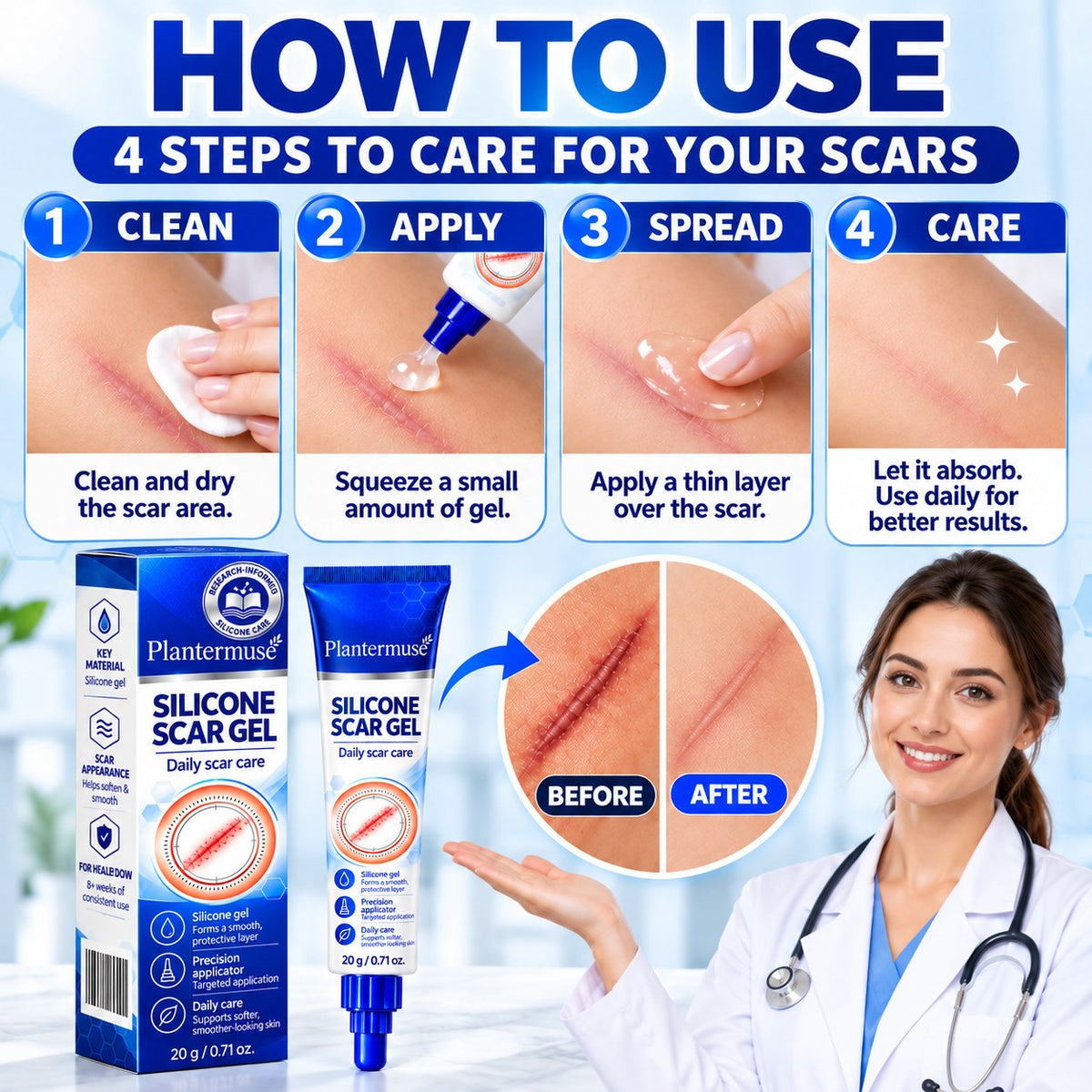 Plantermuse® Scar Care Gel